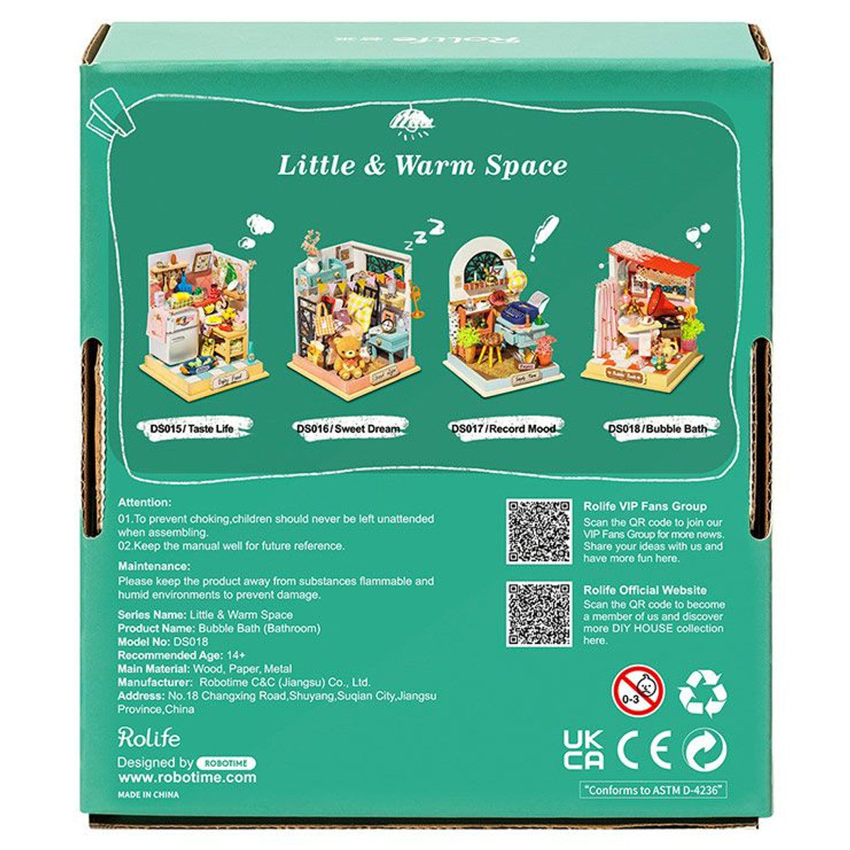 Rolife DIY Little & Warm Space Bubble Bath Bathroom