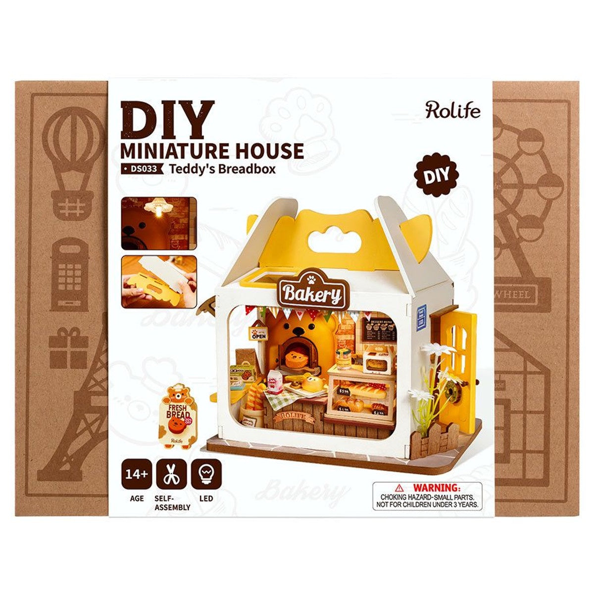 Rolife DIY Food Box Shop Teddy's Breadbox