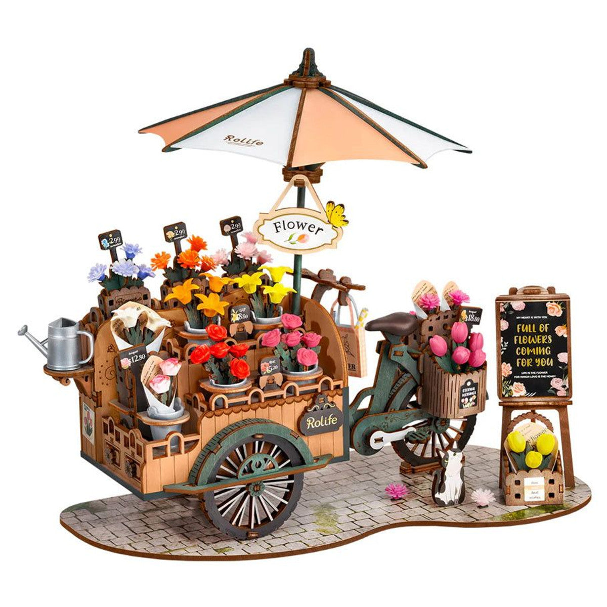 Rolife DIY Miniature Blossom Cart