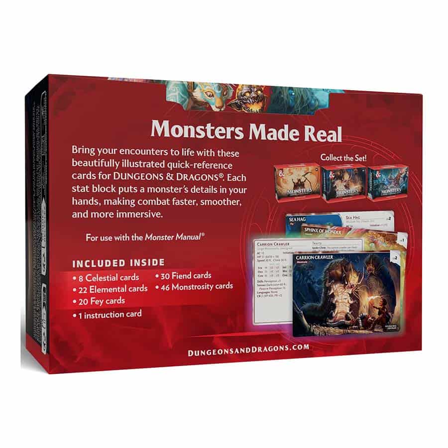 Dungeons and Dragons 5th Edition Reference Cards Monsters Volume 03 (Fearsome and Ferocious)