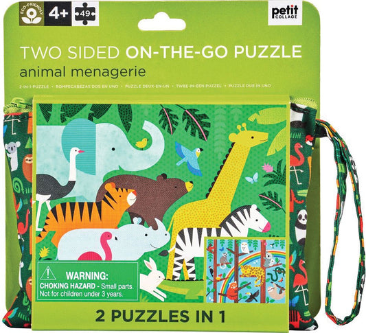Puzzle 49 Animal Menagerie Two-sided On-the-Go