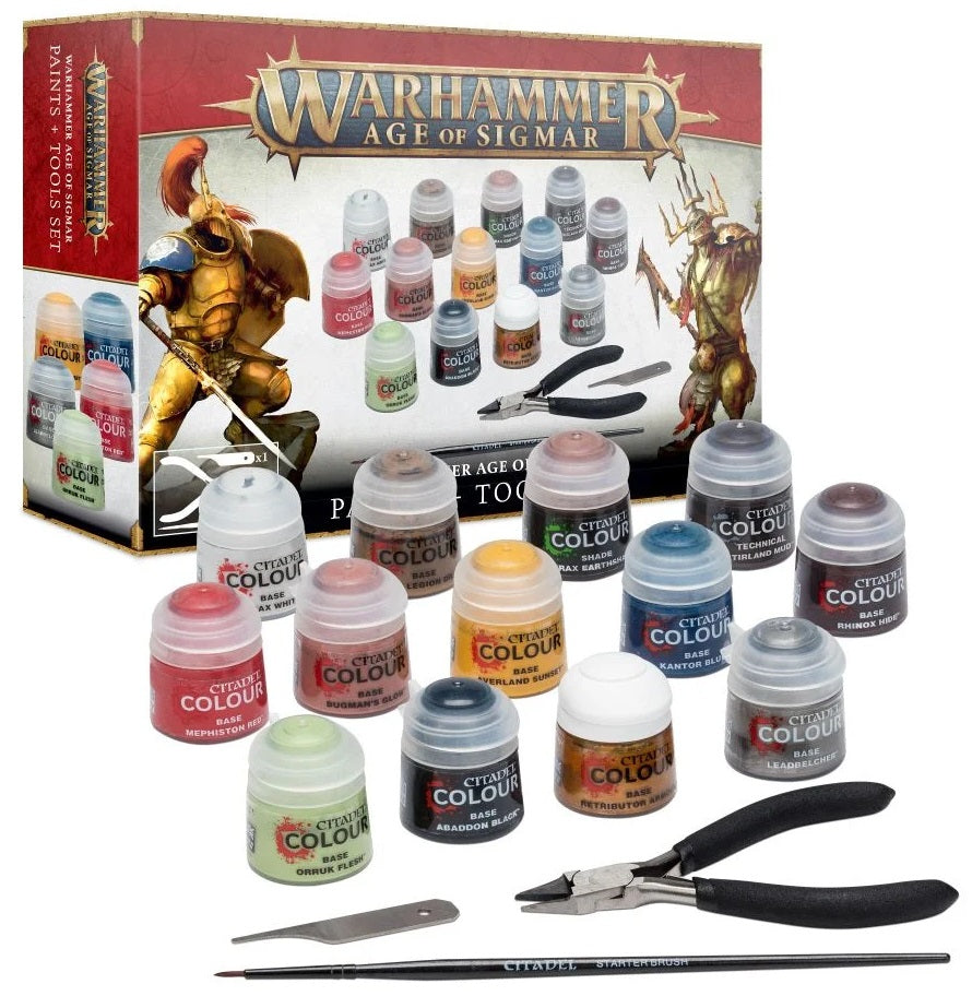 Citadel Hobby Paint Set Warhammer AoS Paints and Tools