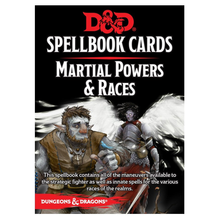 Dungeons and Dragons 5th Edition Spellbook Cards Martial Powers and Races