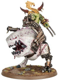 Load image into Gallery viewer, Warhammer 40K Xenos Orks Mozrog Skragbad or Beastboss on Squigosaur
