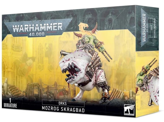 Warhammer 40K Xenos Orks Mozrog Skragbad or Beastboss on Squigosaur