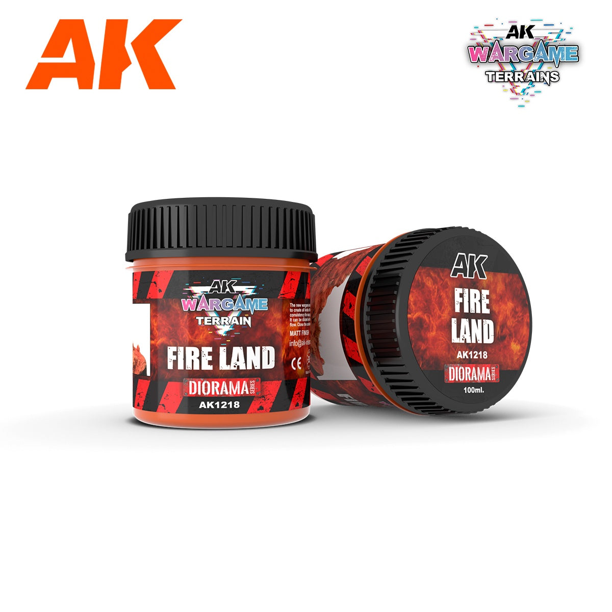 AK Interactive Wargame Terrain Fire Land (100ml)