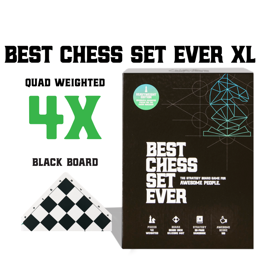 Chess Set Best Chess Set Ever 4X (Black/Green)