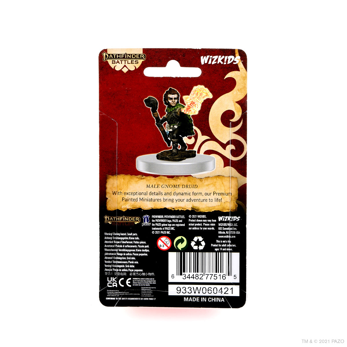 Pathfinder Battles Deep Cuts Miniatures Premium Figure Wave 03 Gnome Druid Male