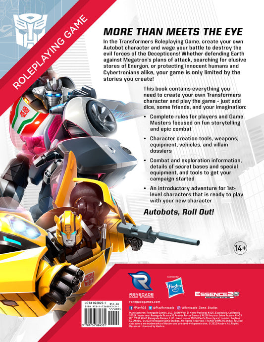 Transformers RPG Core Rulebook