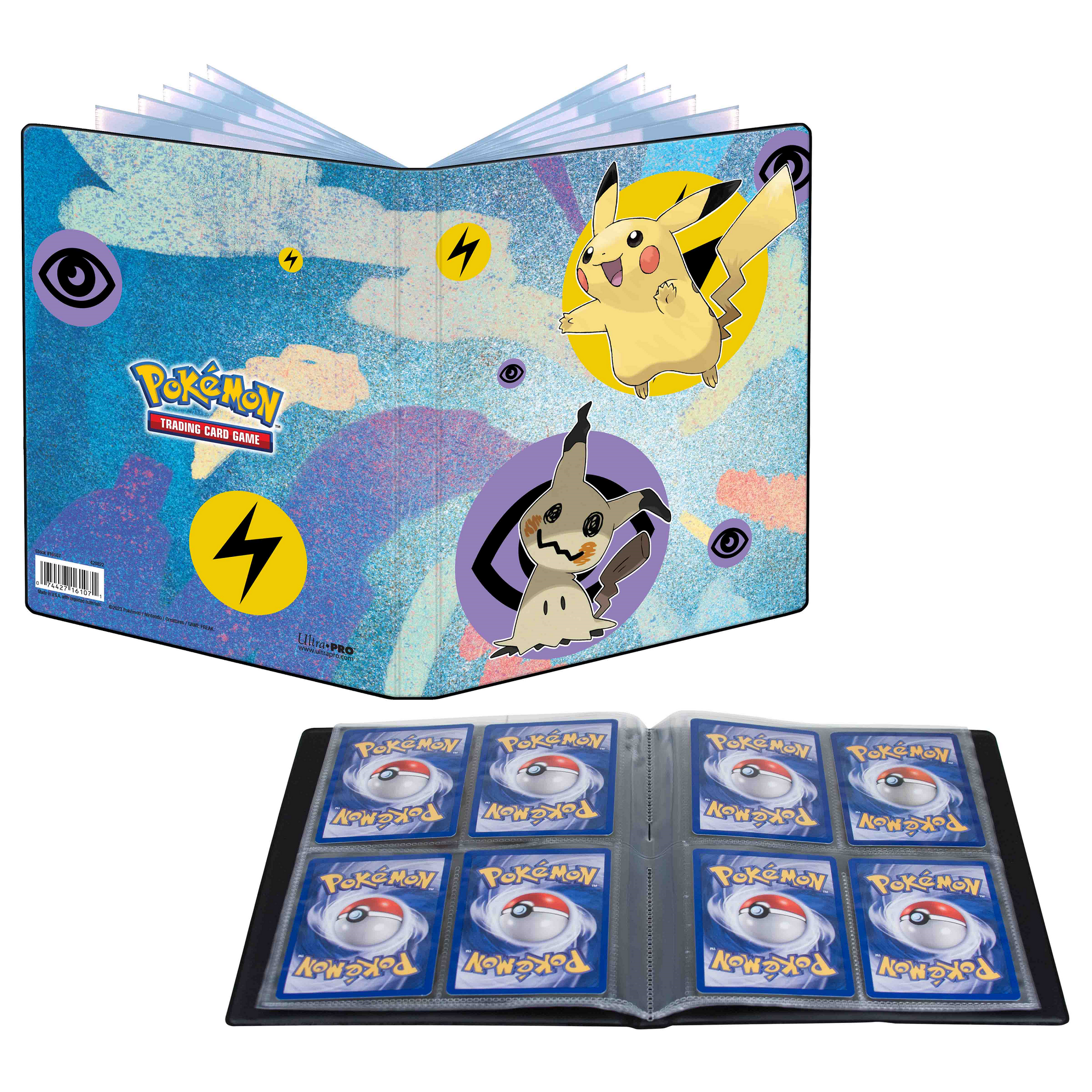 Ultra Pro Portfolio 4 Pocket Pokemon Pikachu and Mimikyu