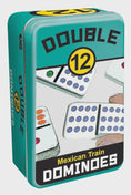 Load image into Gallery viewer, Dominoes Double 12 Mexican Train in Tin
