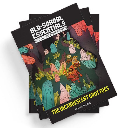 Old-School Essentials RPG Official Adventure Scenario The Incandescent Grottoes