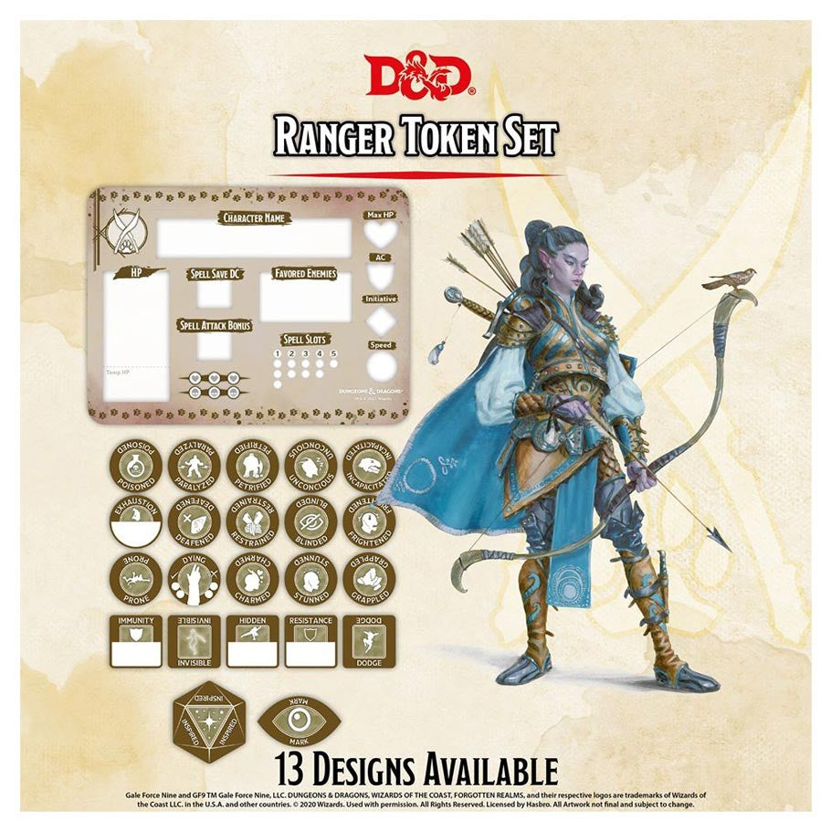 Dungeons and Dragons 5th Edition Token Set Ranger