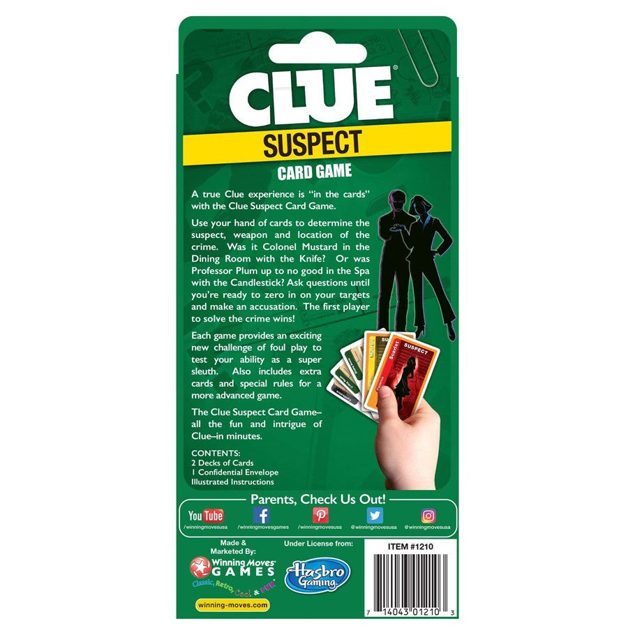 Clue Suspect Card Game